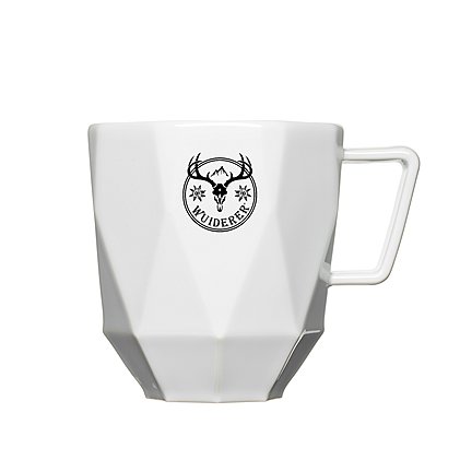 Werbe-Polygon-Tasse mit einfarbigem Teildekor