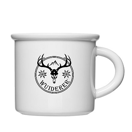 Werbe-Becher im Retro-Stil mit 1c Teildekor