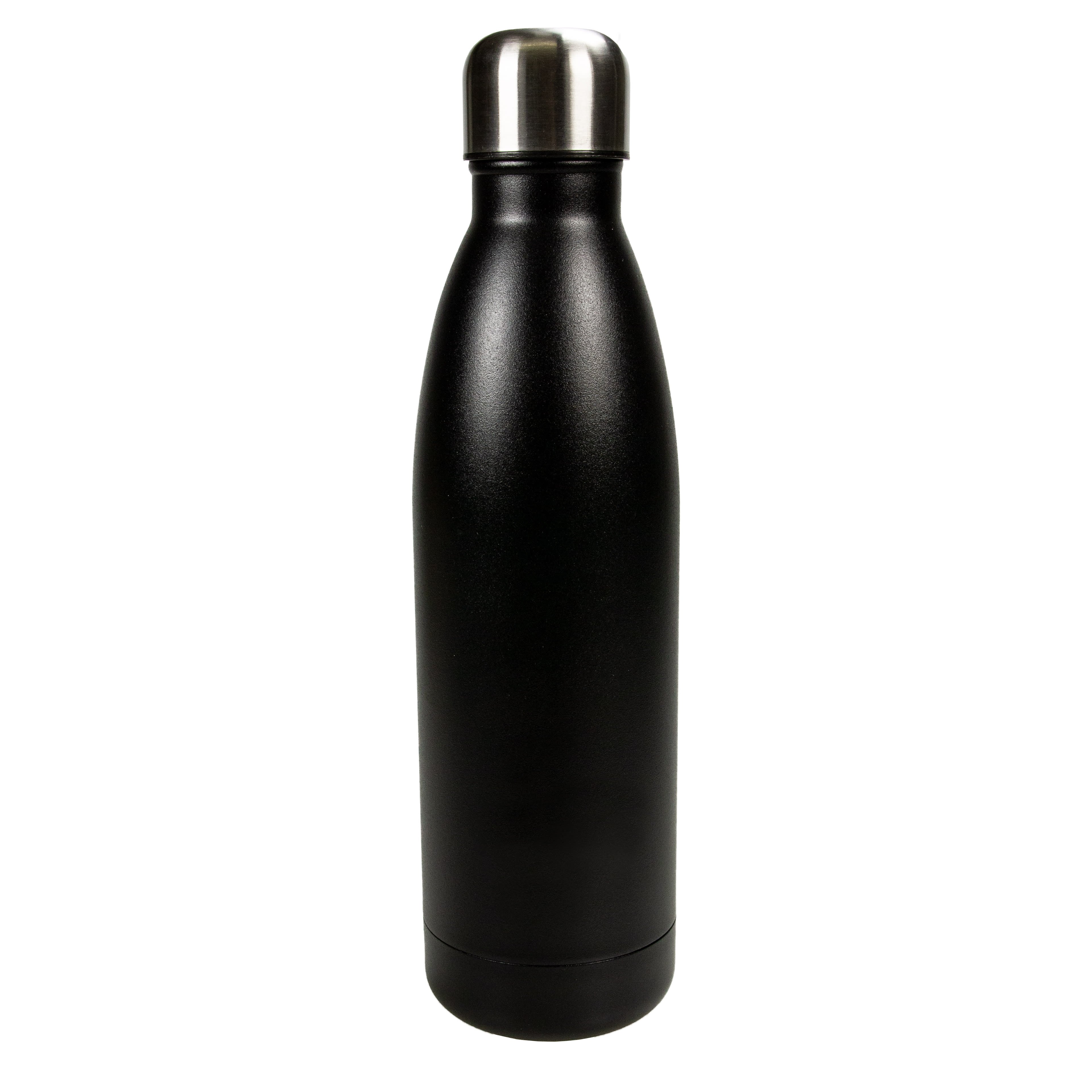 Werbe-Thermo-Trinkflasche Nizza in schwarz