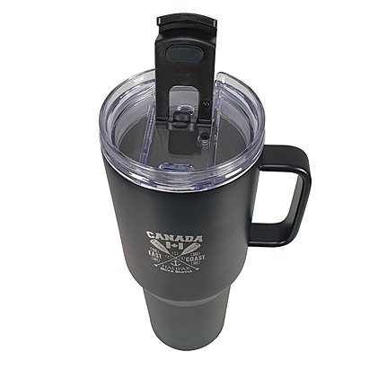 Thermobecher aus Edelstahl mit multifunktionalem Deckel