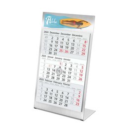 Werbe-Tischkalender mit hochwertigem Edelstahl-Aufsteller