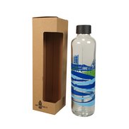 Werbe-Trinkflasche Art Bottle mit blauem Motiv