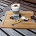 Werbe-Universalglas Conical 40 cl mit Logo-Siebdruck und Latte Macchiato