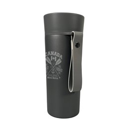 Werbe-Thermobecher Toronto mit Lasergravur in grau