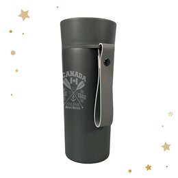 Werbe-Vakuum-Thermobecher TORONTO 360 ml-grau, pulverbeschichtet