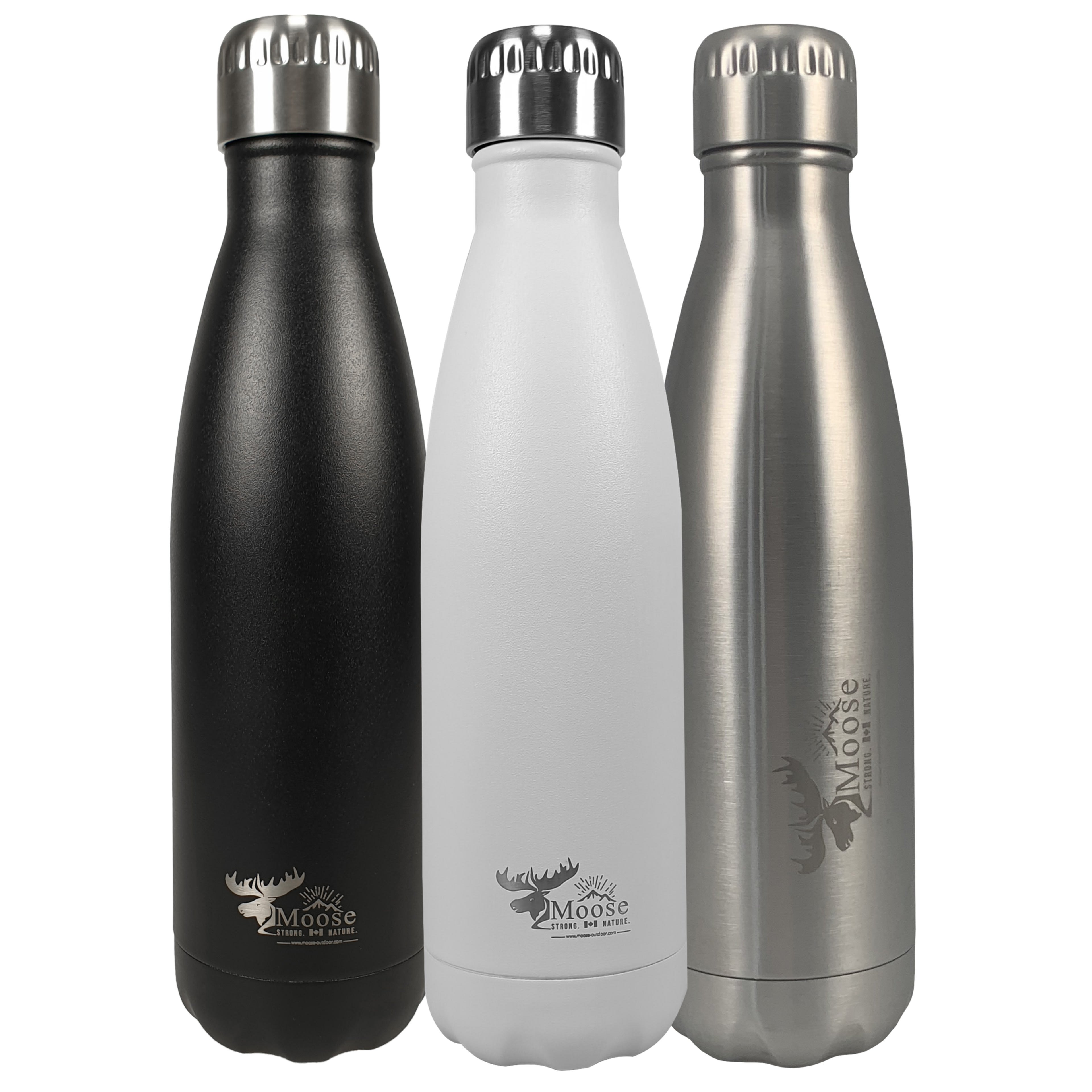 Vakuum-Thermosflasche Moose 500ml mit Logo lasergraviert