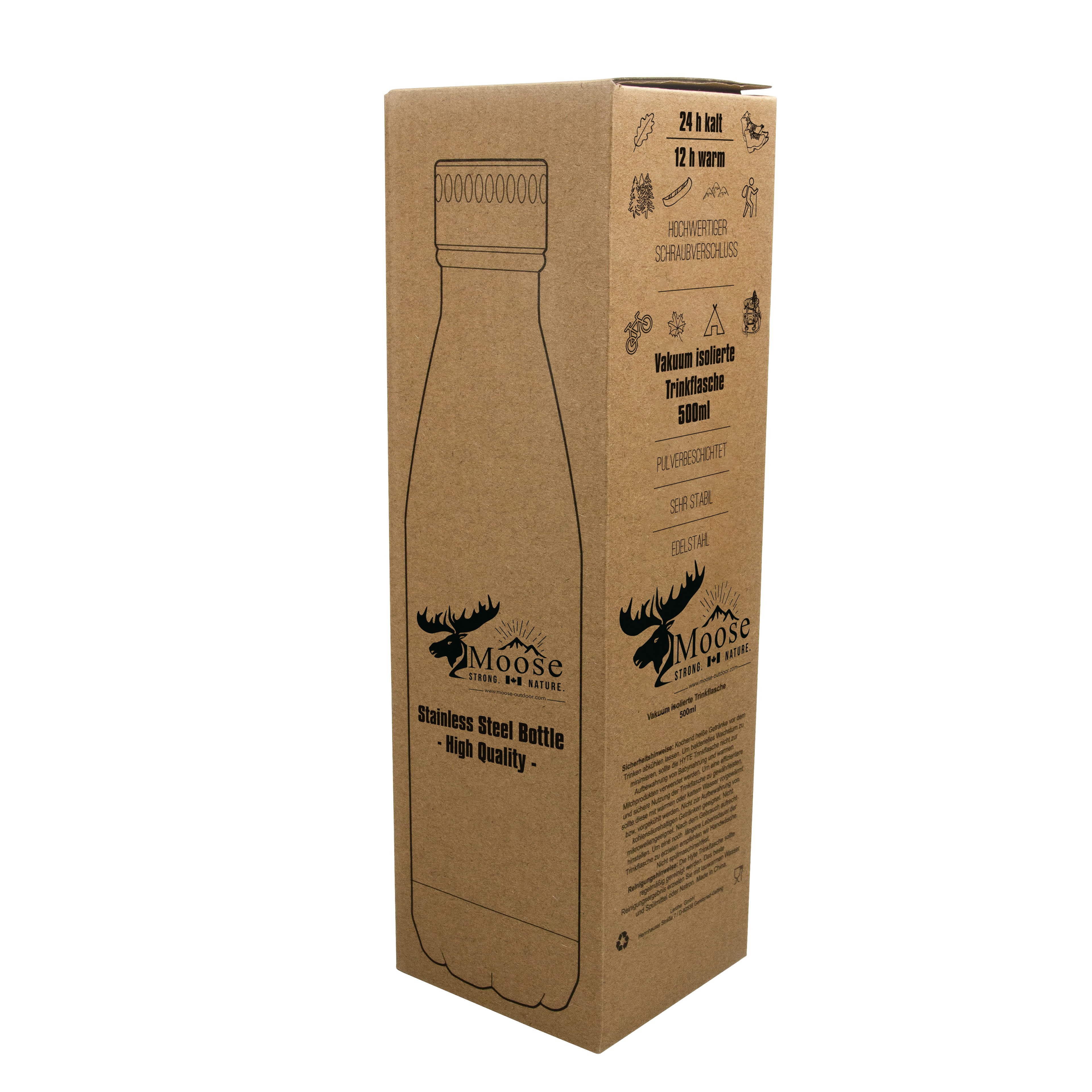 Kartonage Werbe-Vakuum-Thermosflasche Moose