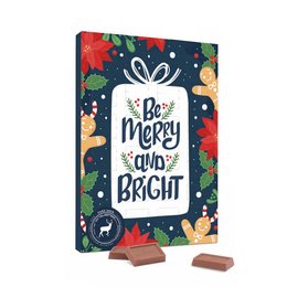 Wand-Adventskalender gefüllt mit 24 Lindt Schokotäfelchen und Papierblister