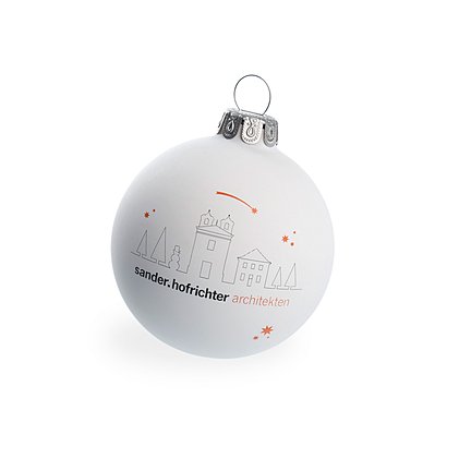 Weihnachtskugel 7cm, individuell gestaltbar, 2-farbiger Druck