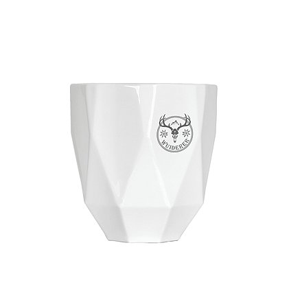 Werbe-Windlicht mit Polygon-Struktur aus hochwertigem Porzellan