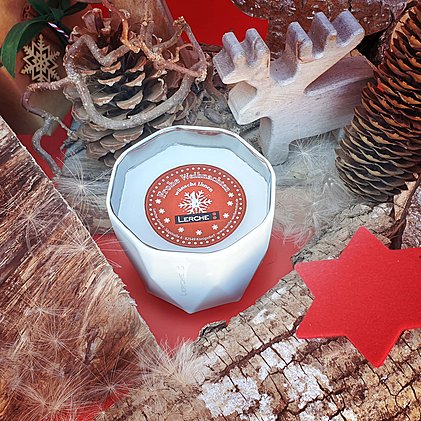 Individualisierbares Windlicht mit 280g Kerzenmaterial, wiederbefüllbar