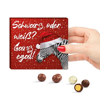 Adventskalender verpackt in FSC-zertifizierter Vollkartonhülle